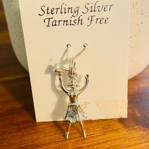 Sterling silver cheerleader charm